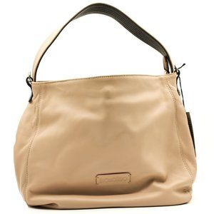 Avorio Fine Italian Leather  Dual Taupe Hobo Bag